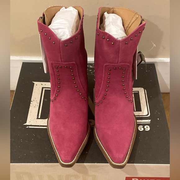 Dingo Classy N Sassy Women’s Western Boot Fuchsia Suede  - Picture 9 of 12
